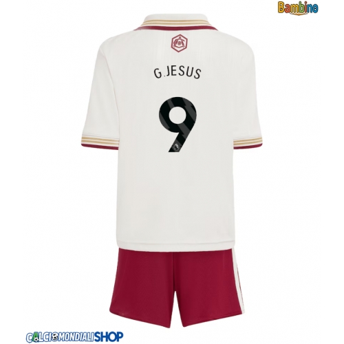Maglie da calcio Arsenal Gabriel Jesus #9 Terza Maglia Bambino 2025-26 Manica Corta + Pantaloni corti)